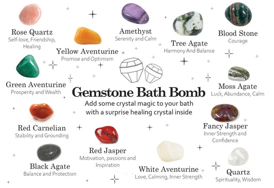 Gemstones & Suds: The Magic of Our Gemstone Bath Bombs